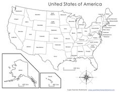 United States Map Worksheet