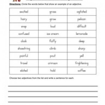 Adjective Worksheets