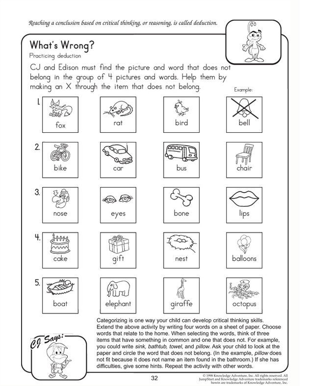 Logical Thinking Activities For Kindergarten