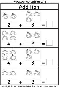 Kindergarten Addition Worksheets