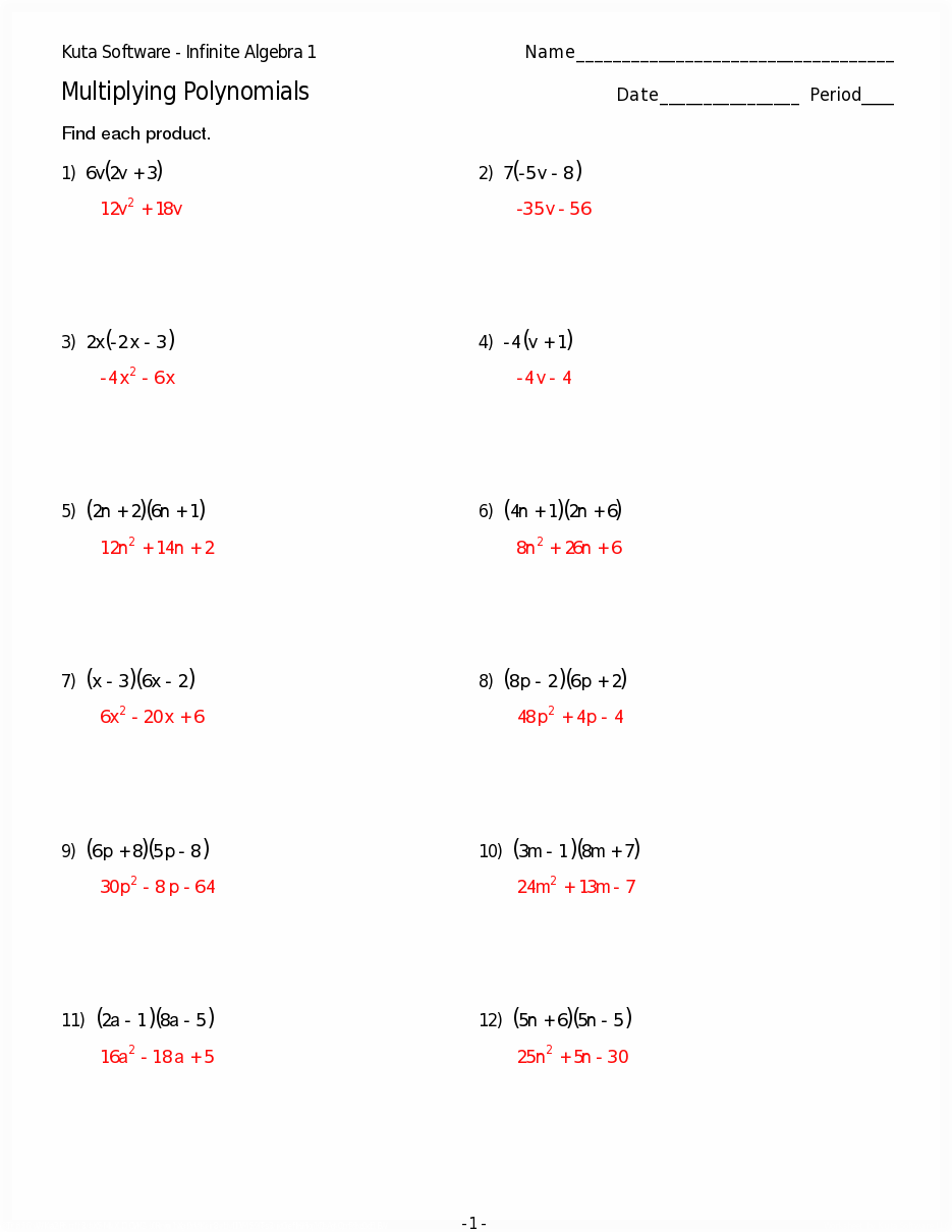 15 Kuta Software Factoring Trinomials Worksheet Answer Key Worksheeto