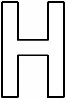 Letter H Outline