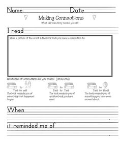 Making Connections Reading Worksheet