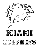 Miami Dolphins Logo Coloring Page