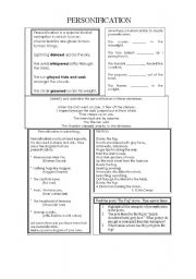 Personification Poem Worksheet