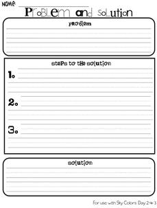 Problem Solution Graphic Organizer