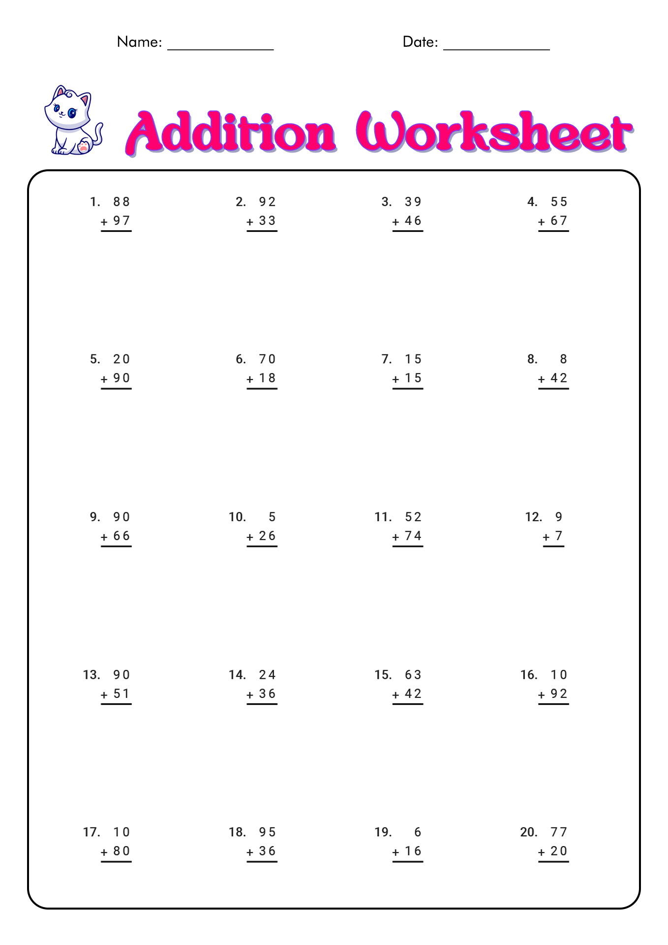 2nd Grade Worksheet Category Page 1 - worksheeto.com