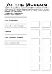 Art Museum Worksheets