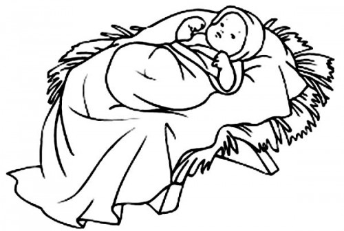 Baby Jesus Coloring Pages Printable