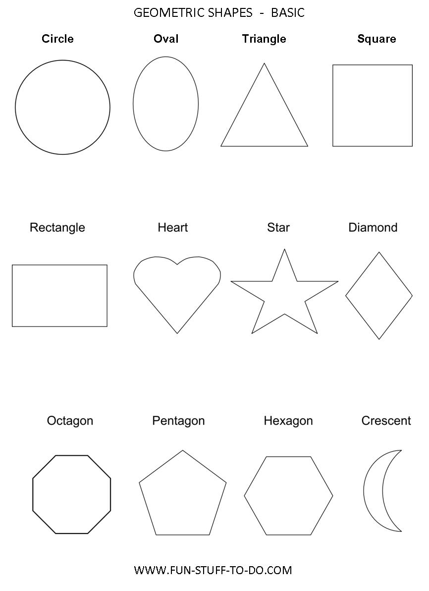 Basic Geometric Shapes Worksheets