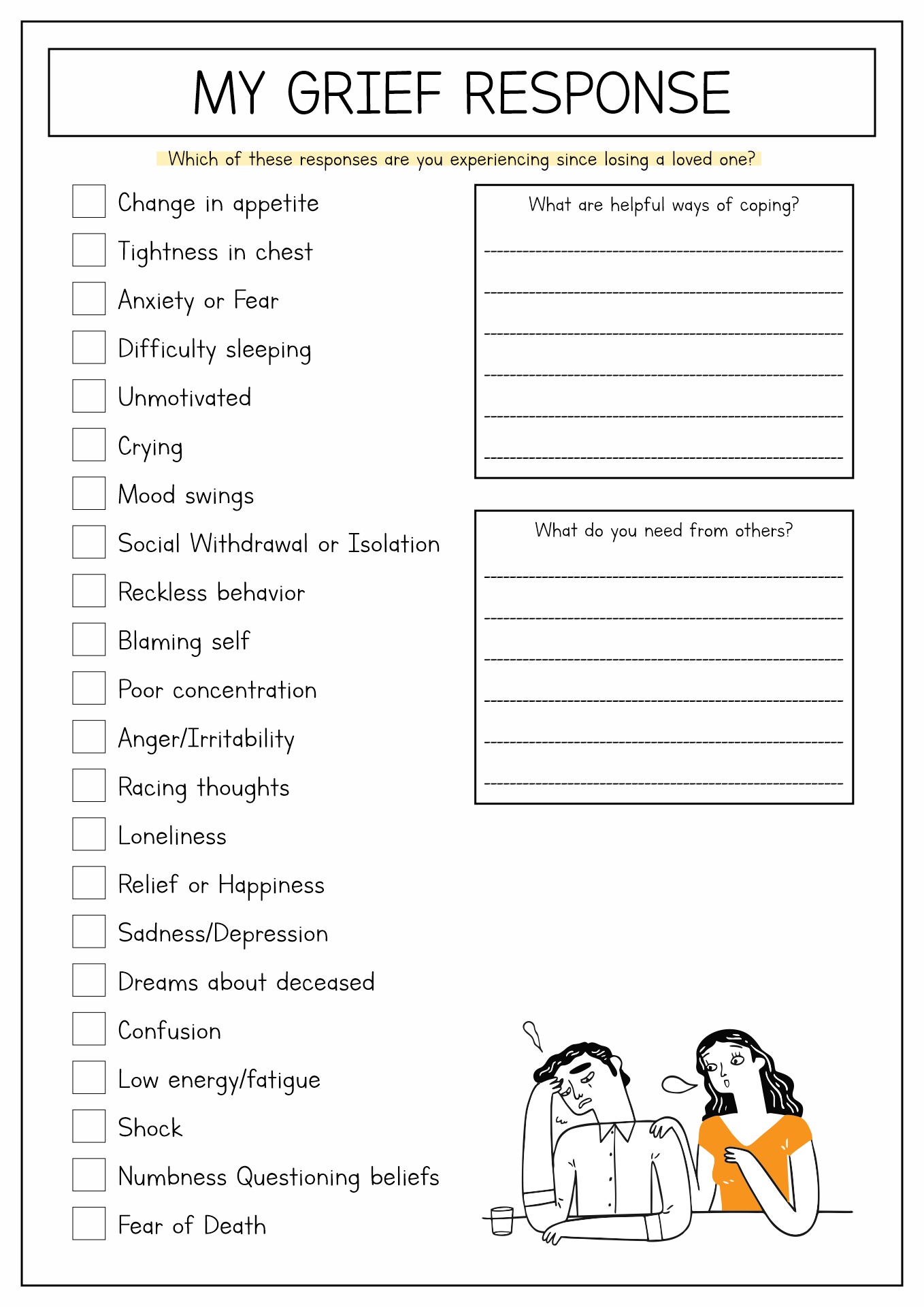 16 Grief Therapy Worksheets Worksheeto