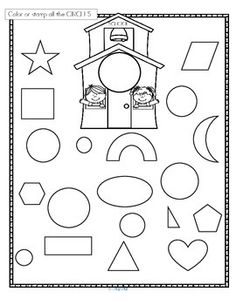 Printable Star Shapes Triangle Squares Hearts