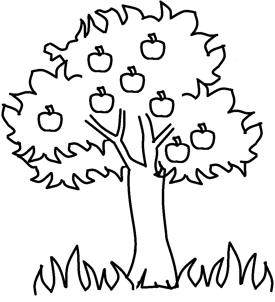 Apple Tree Coloring Pages Printable