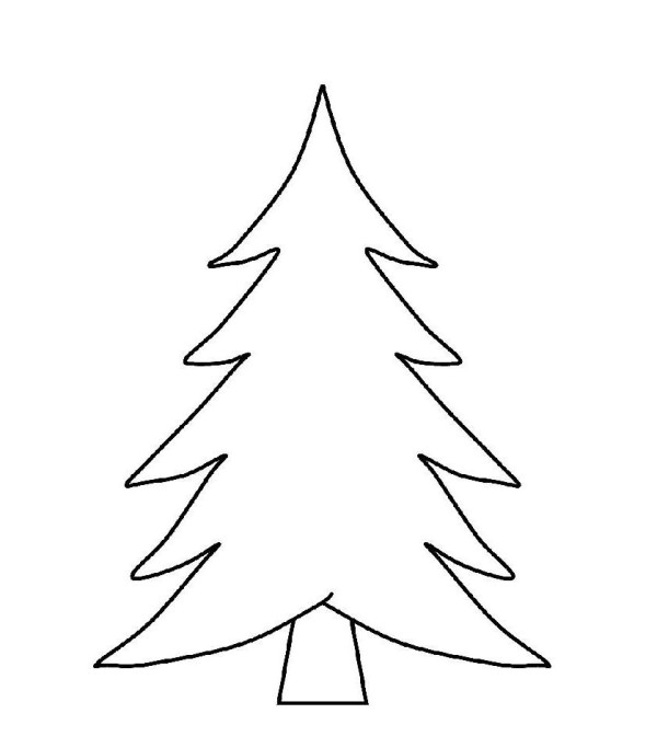 Blank Christmas Tree Coloring Page