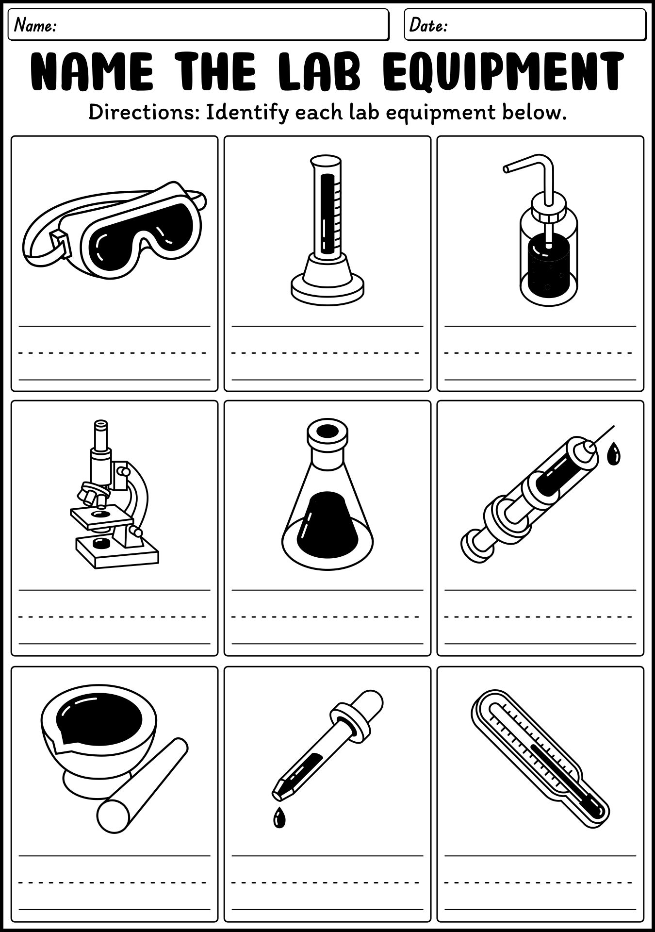 13 Chemistry Lab Equipment Worksheet Worksheeto