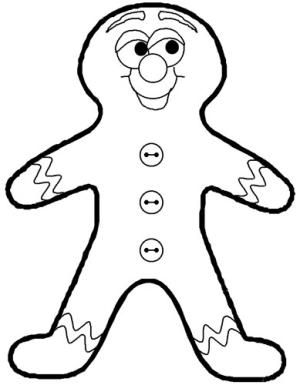 Christmas Gingerbread Man Coloring Pages