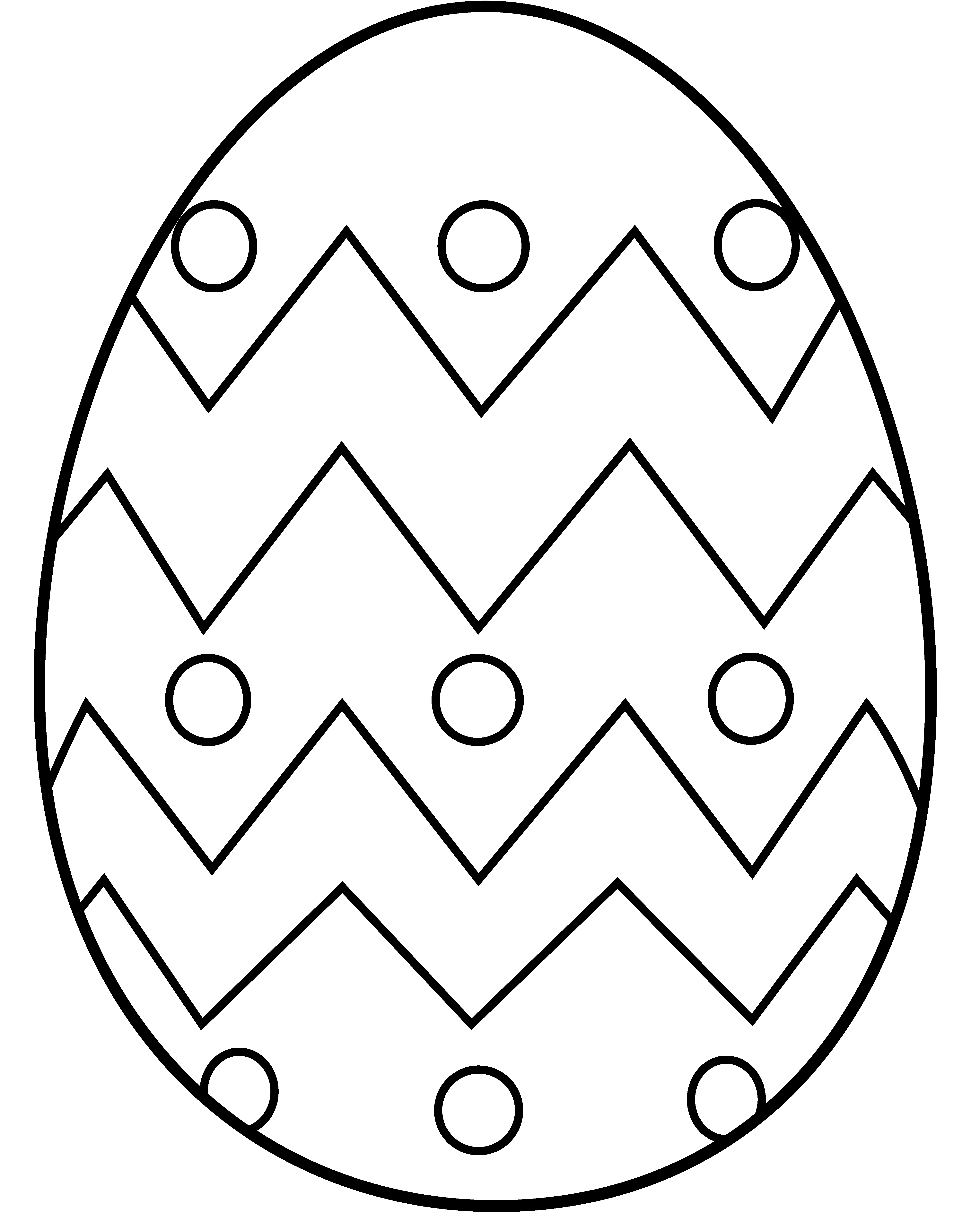 Clip Art Easter Eggs Coloring Pages