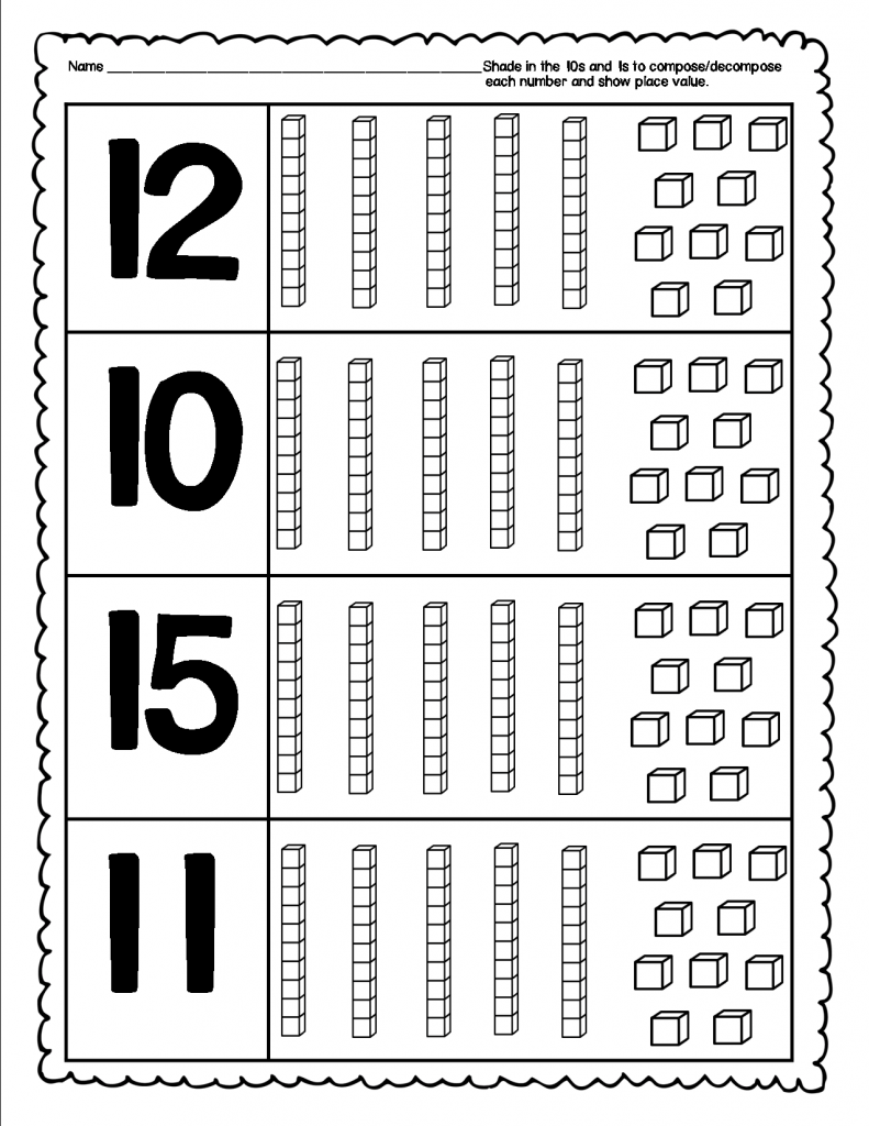 Composing and Decomposing Numbers Kindergarten