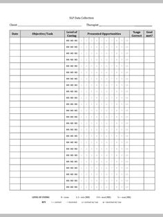 Data Collection Sheet Template