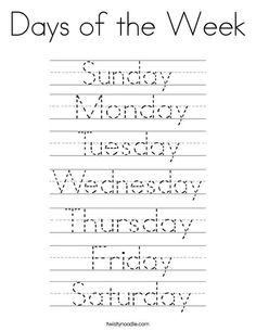 Days of the Week Coloring