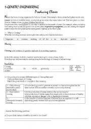 Genetic Engineering Worksheet