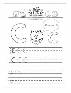 Letter C Practice Sheets