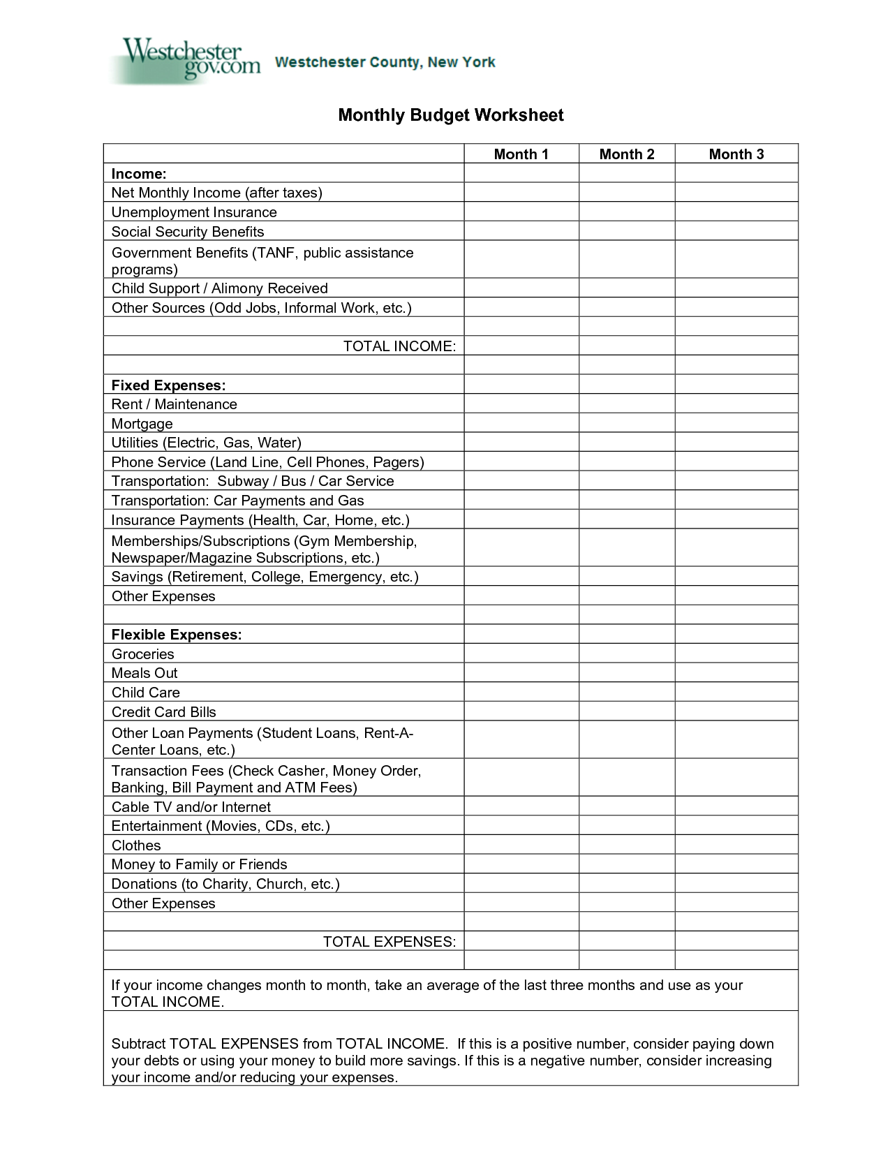 16 Budget Worksheet Monthly Bill Worksheeto