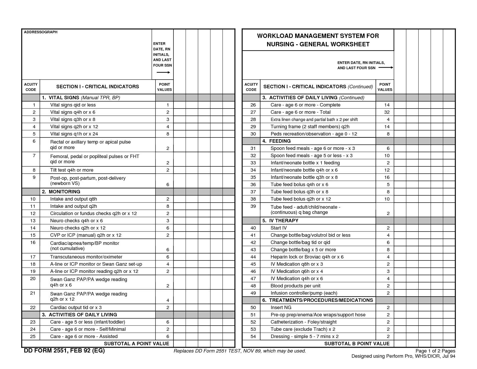 9 Skillls ADL Worksheets Printable Worksheeto