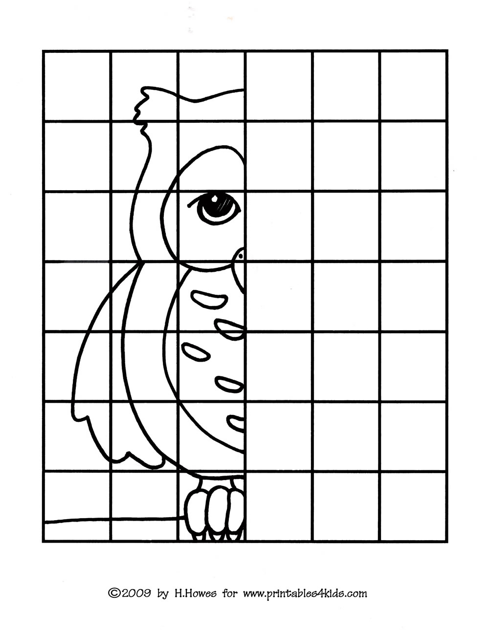 Owl Mirror Drawing Activity