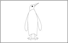 Penguin Coloring Pages Tracing