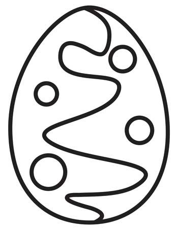 Printable Black and White Easter Eggs