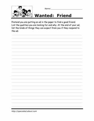 Social Skills Worksheets