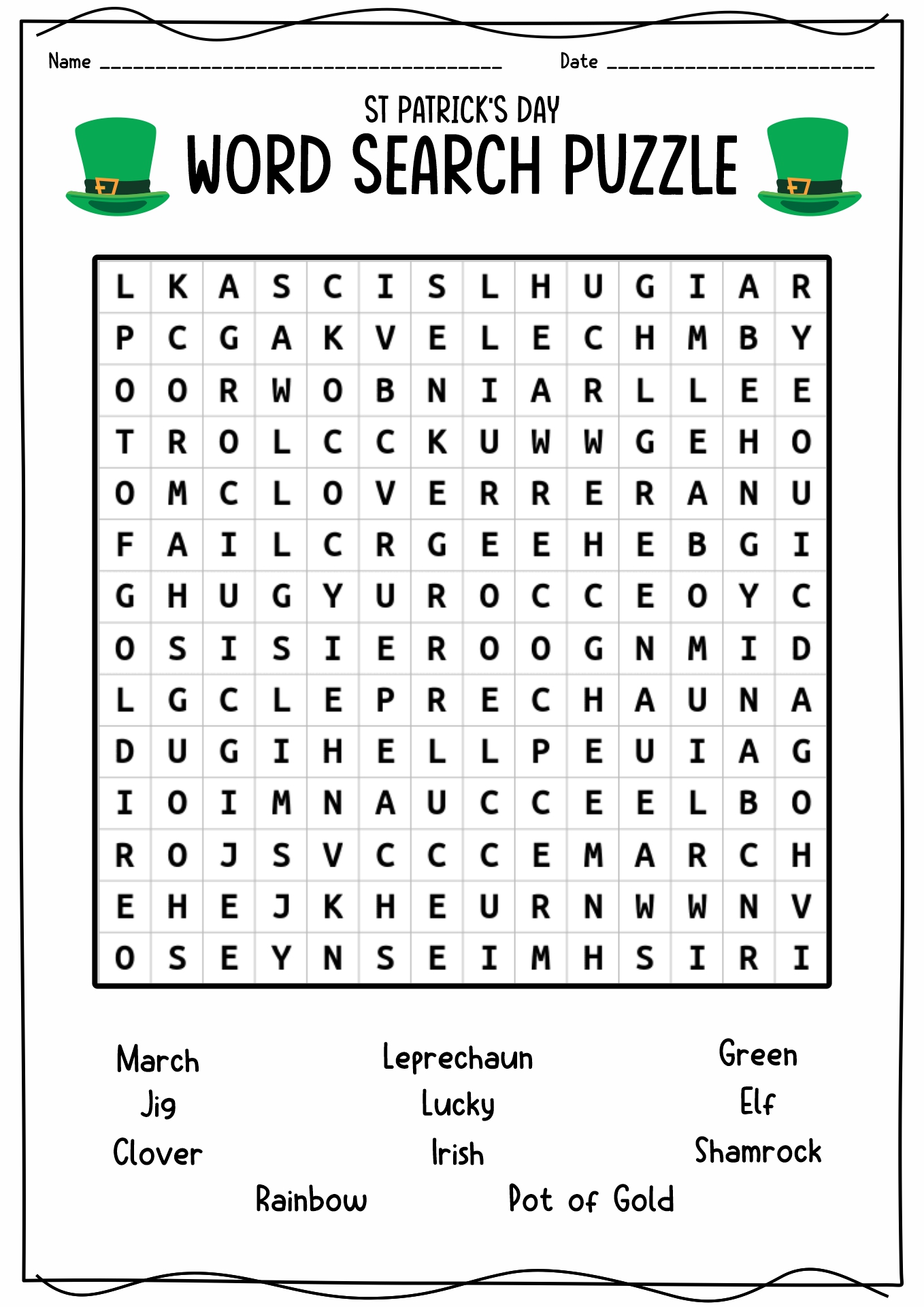 St. Patricks Day Activity Pages