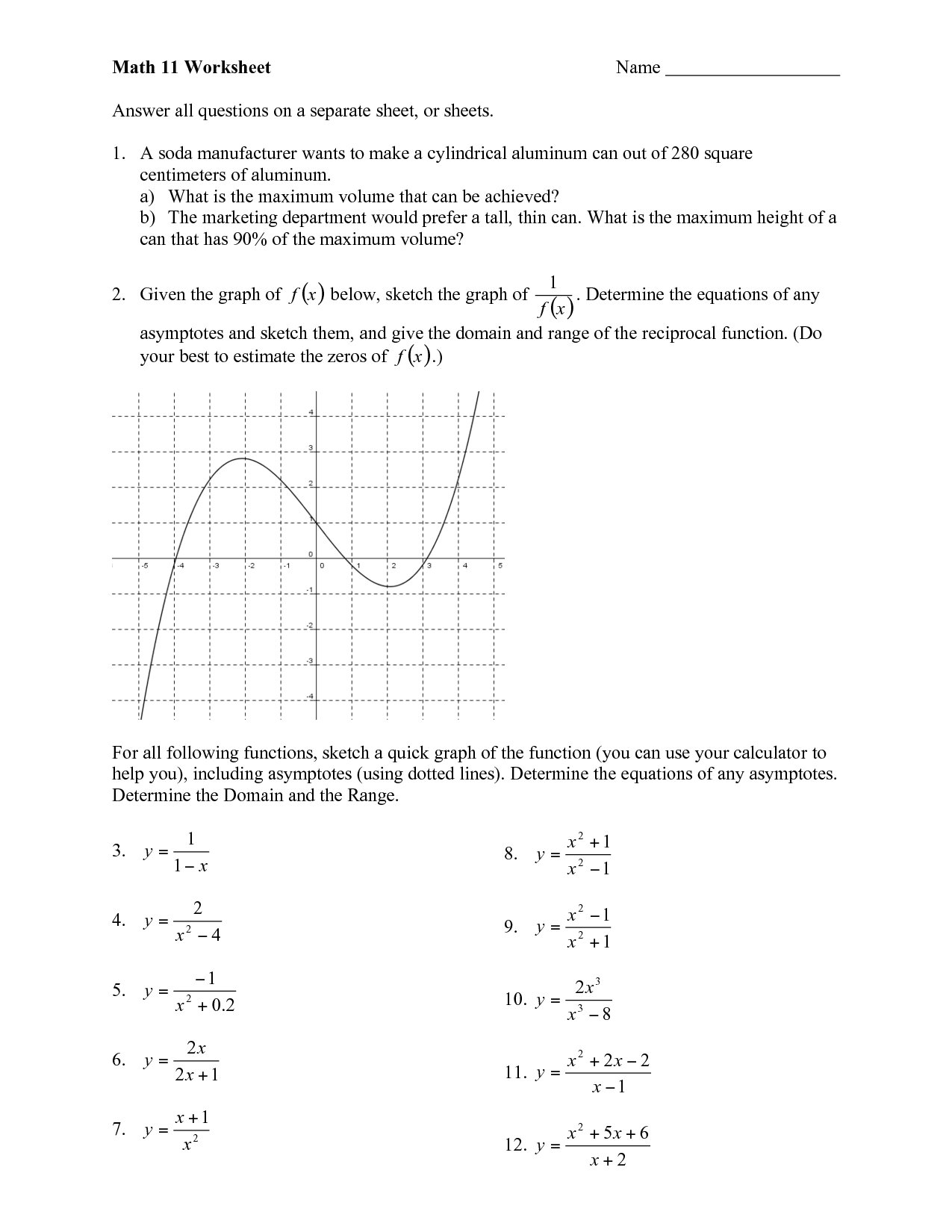 10 11th Grade Algebra Worksheets Worksheeto