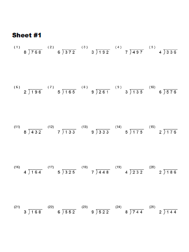 7 Long Division Worksheets Answer Key Worksheeto