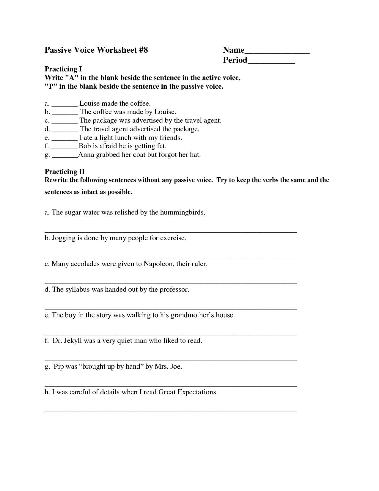 14 Passive Voice Worksheets pdf Worksheeto