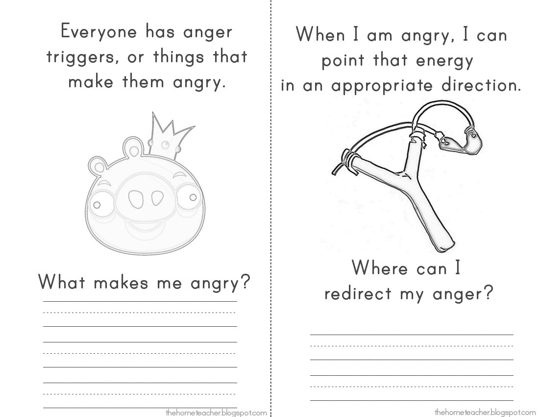 Angry Birds Anger Management Printable