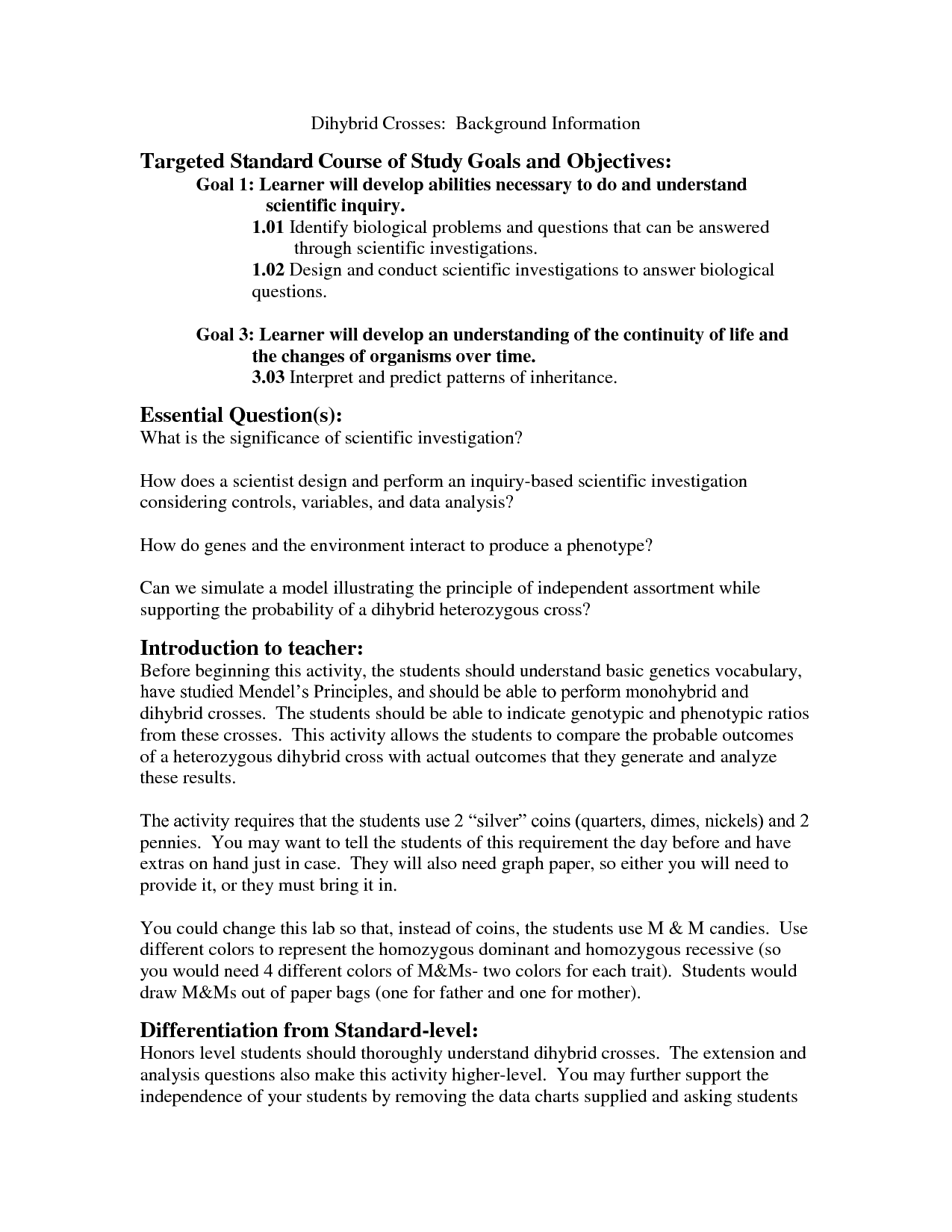 15 Dihybrid Cross Worksheet Answers Worksheeto