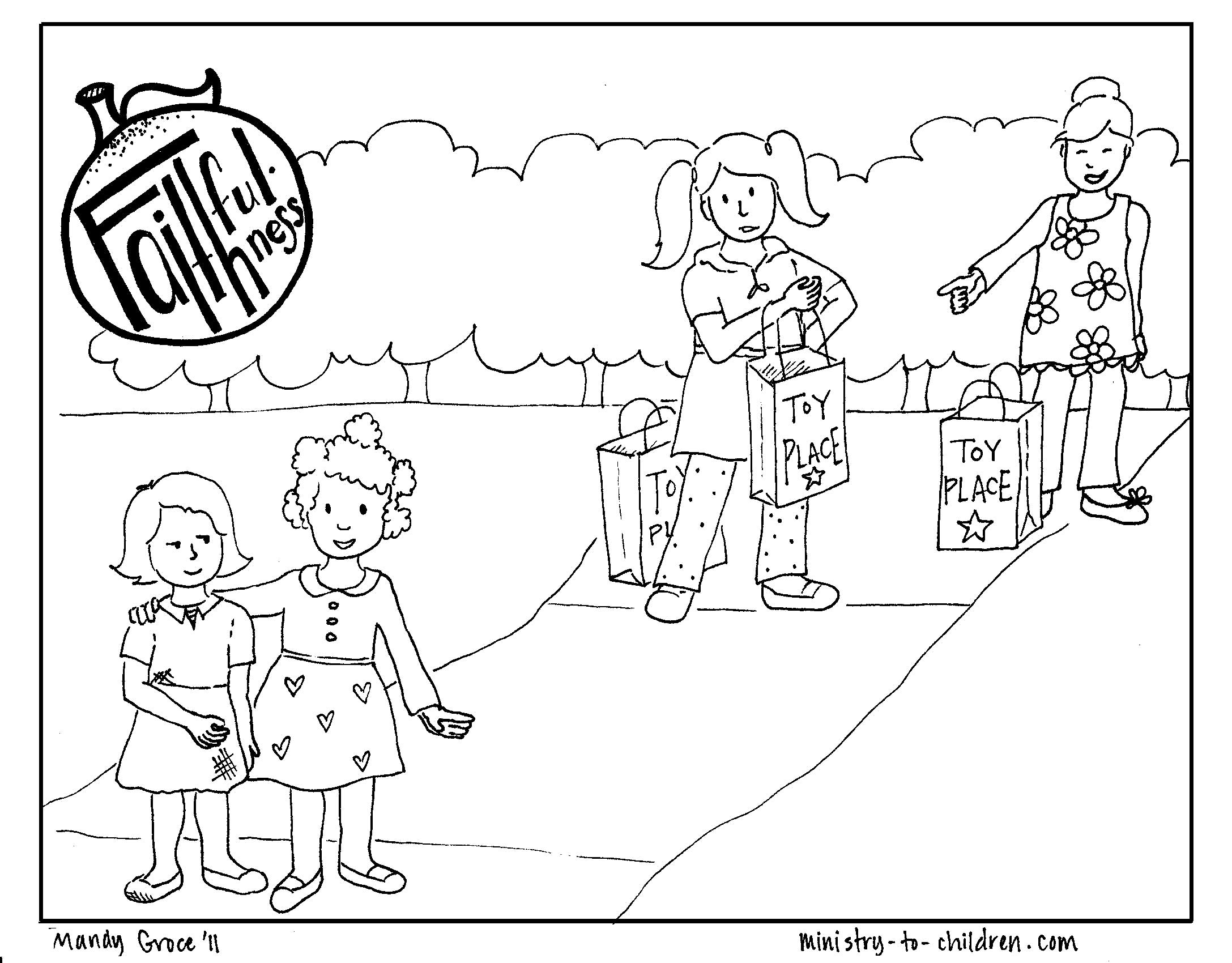 Faithfulness Fruit of the Spirit Coloring Page