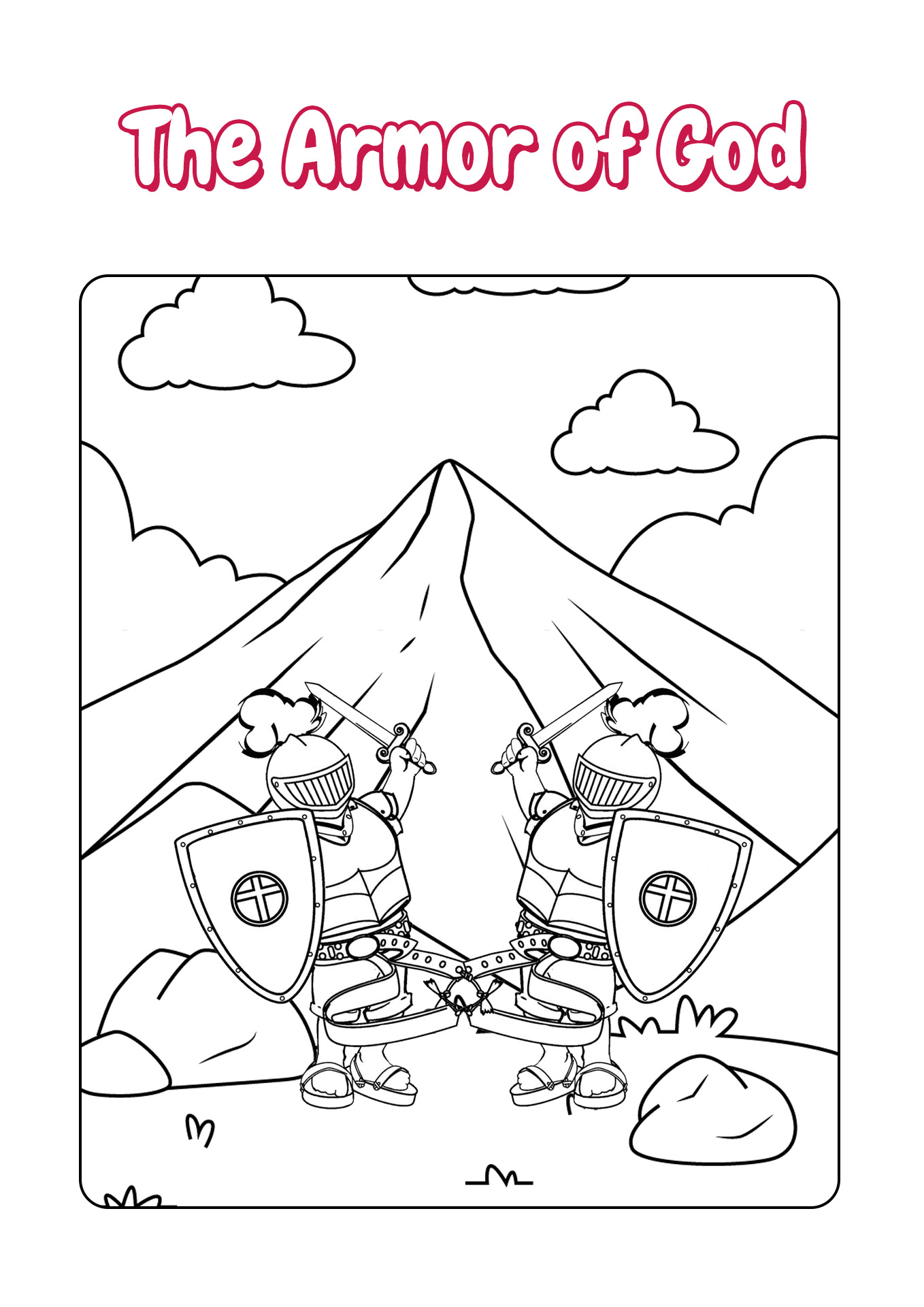 Full Armor of God Coloring Page