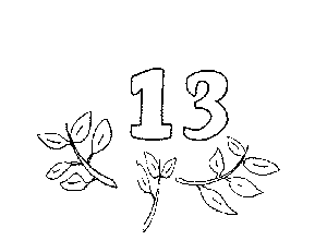 Number 13 Coloring Page