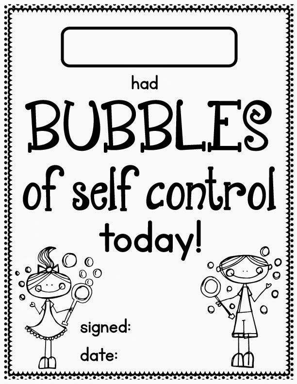 Self-Control Bubbles Worksheet