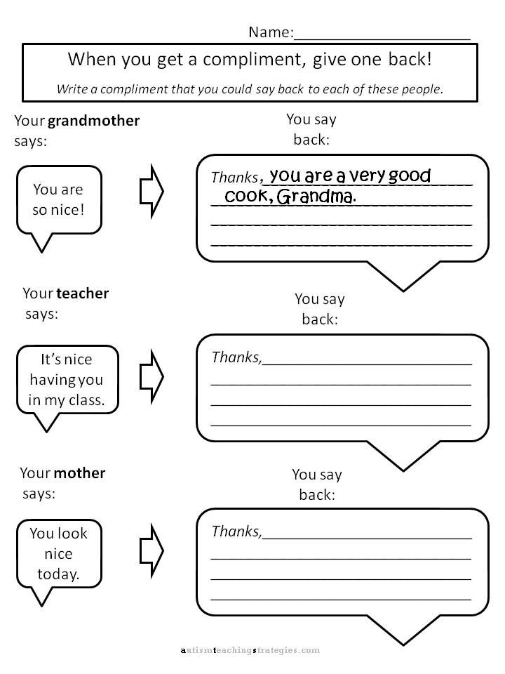 Social Skills Worksheets