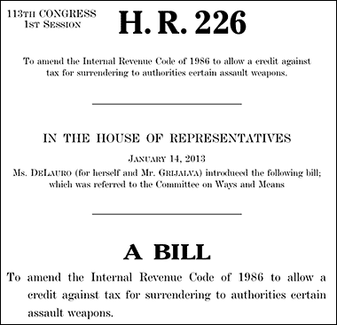 What Does a Congress Bill Look Like