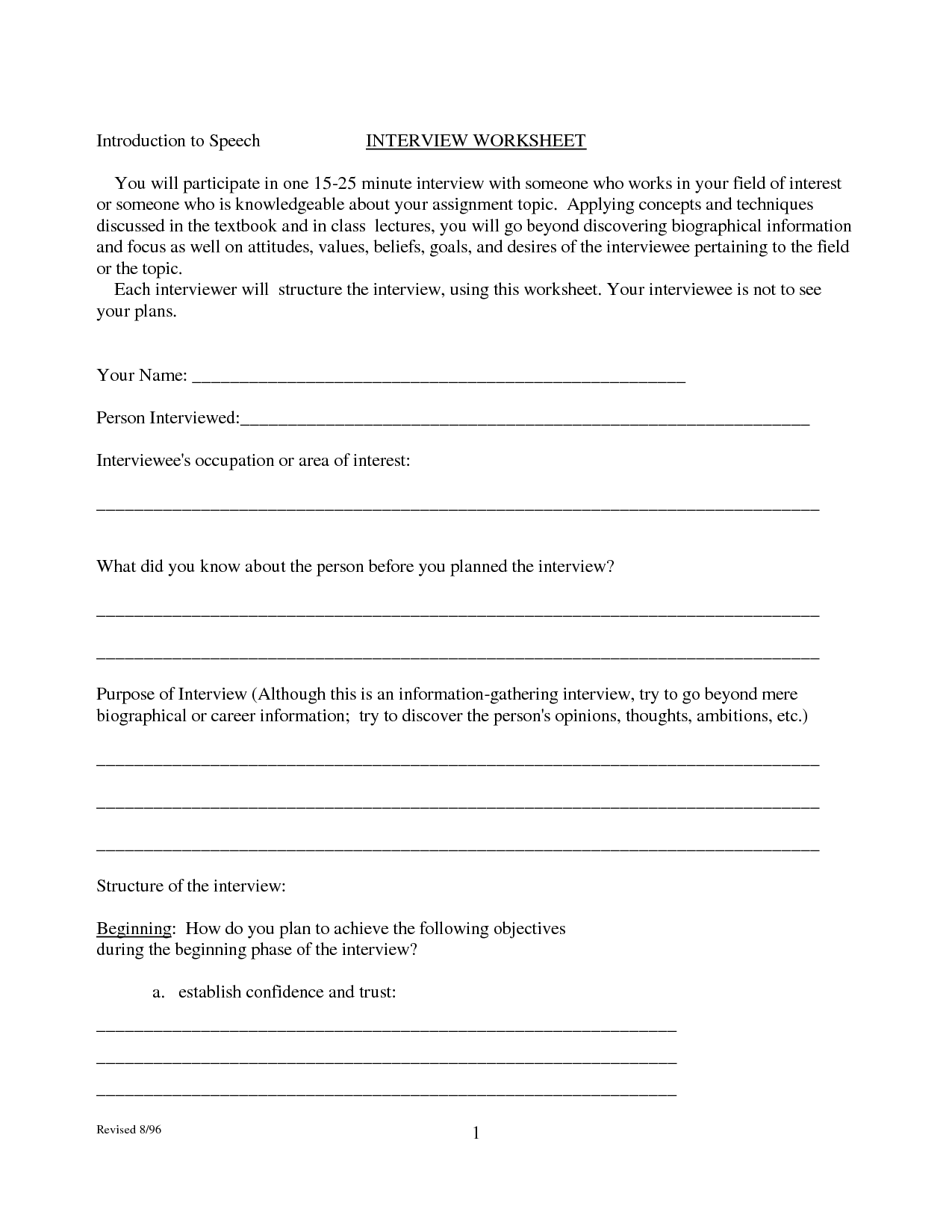 Worksheet Introduction Speech Examples