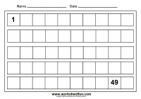 Writing Numbers 1 50 Worksheet