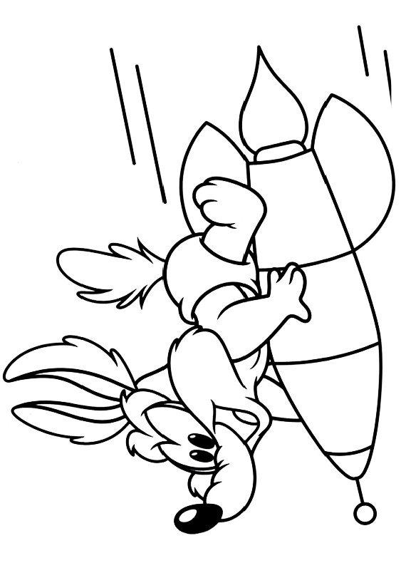 Baby Looney Tunes Coyote Coloring Page