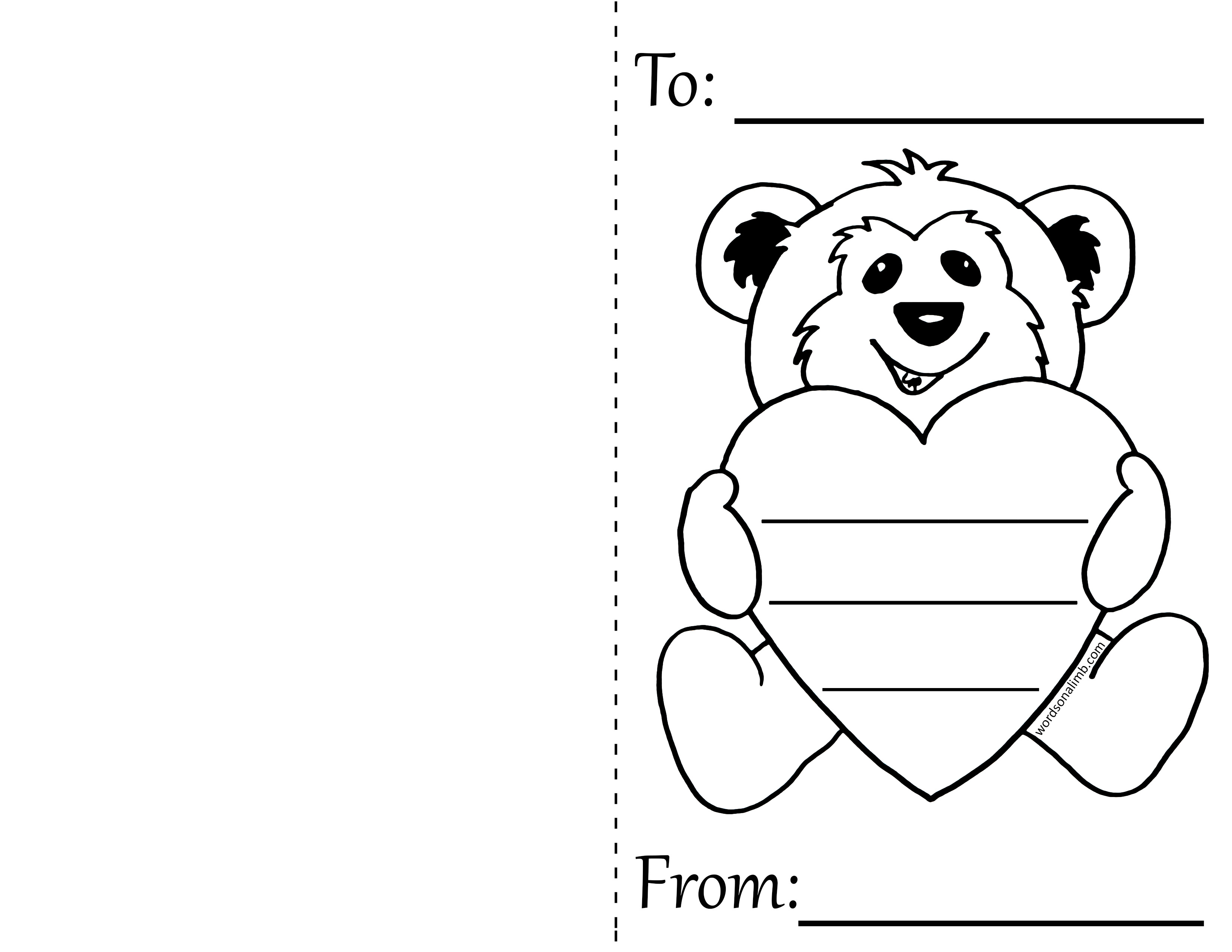 Black and White Valentine Day Card Template