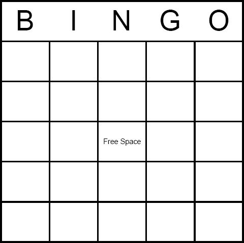 Free Printable Blank Bingo Cards