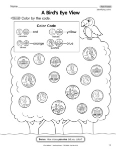 Identifying Coins Worksheets Kindergarten